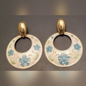 Vintage Pierced Earrings Hoop